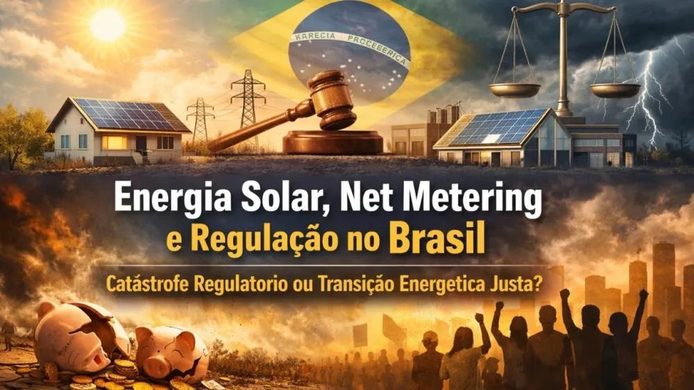 Energia solar fotovoltaica, net metering e reação regulatória: o risco de catástrofe regulatória na transição energética.